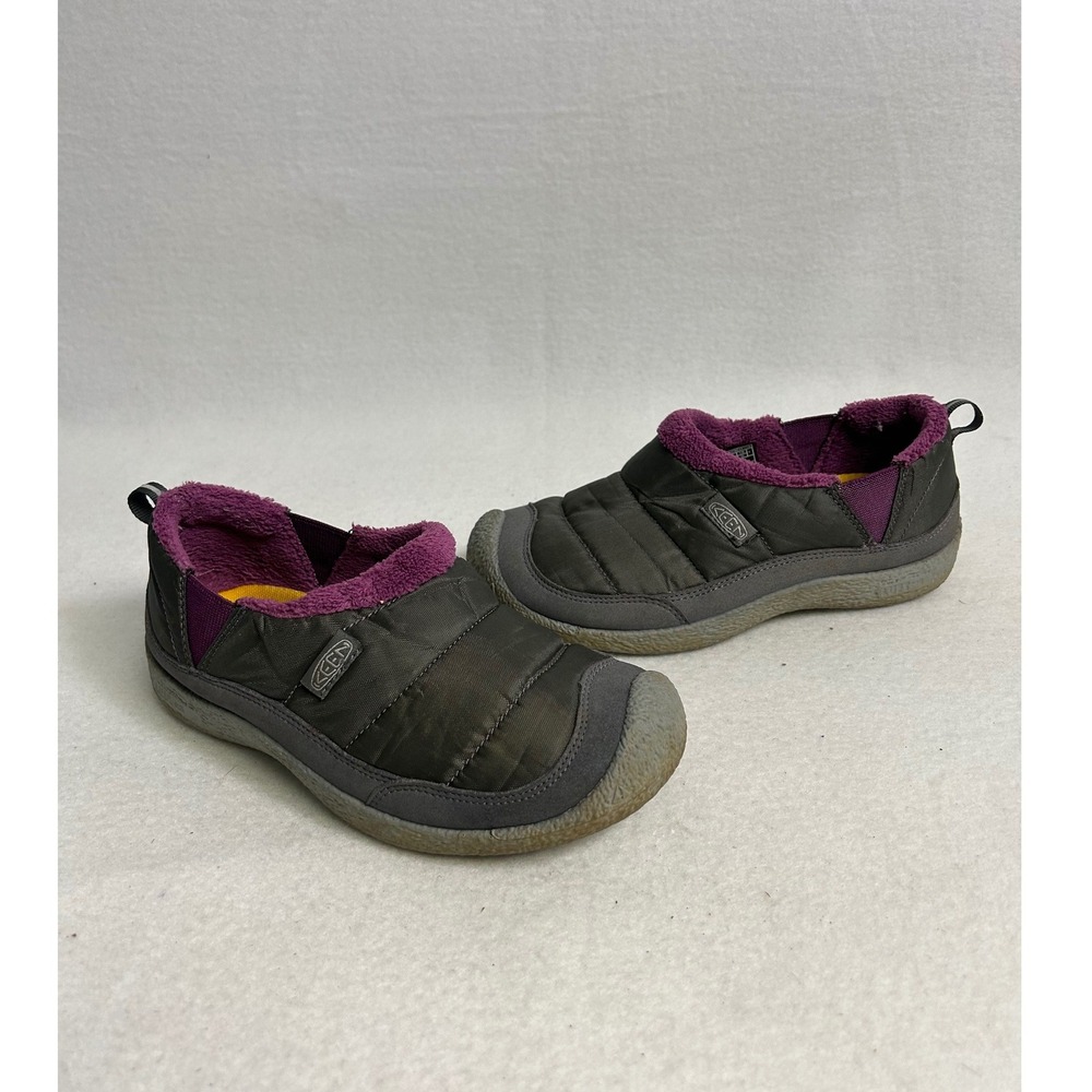 Gorpcore Keen Kids Size 3 Grey Purple‎ Howser II Quilted Slipper Shoes 1023920